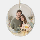 Lotus Water Custom Photo Ornament (Links)