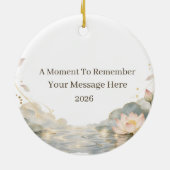 Lotus Water Custom Photo Ornament (Achterkant)