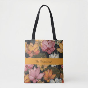 Lotus Water Lilies bloeien op Tas van houtskool