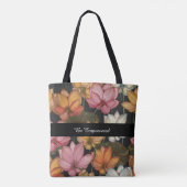 Lotus Water Lilies bloeien op Tas van houtskool (Achterkant)