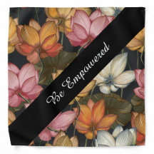 Lotus Water Lilies bloeien op zwarte hoofddoek