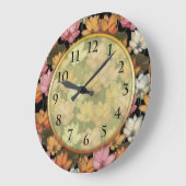 Lotus Water Lilies Pink Yellow White Green Floral Grote Klok (Hoek)