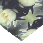 Lotus Water Lily Flower Abstract Art Patroon Korte Tafelloper (Hoek)