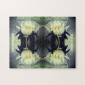 Lotus Water Lily Flower Creëer Uw eigen foto Legpuzzel (Horizontaal)