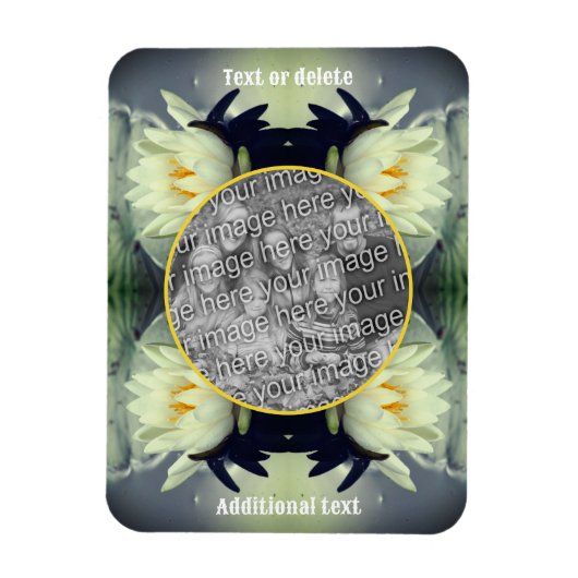 Lotus Water Lily Flower Creëer Uw eigen foto Magneet (Verticaal)