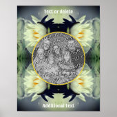 Lotus Water Lily Flower Creëer Uw eigen foto Poster (Voorkant)