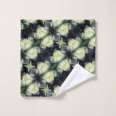 Lotus Water Lily Flower Pattern Bad Handdoek (Wasdoekje)