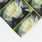 Lotus Water Lily Flower Pattern Fleece Deken (Hoek)