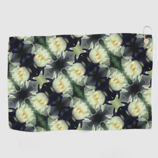 Lotus Water Lily Flower Pattern Golfhanddoek (Horizontaal)