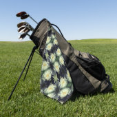 Lotus Water Lily Flower Pattern Golfhanddoek (Groen)