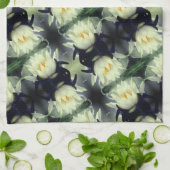 Lotus Water Lily Flower Pattern Theedoek (Gevouwen)