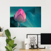 Lotus Water Lily Flower Poster (Thuiskantoor)