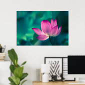 Lotus Water Lily Flower Poster (Thuiskantoor)
