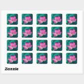 Lotus Water Lily Flower Vierkante Sticker (Vel)