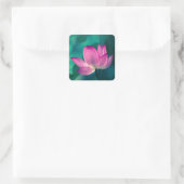 Lotus Water Lily Flower Vierkante Sticker (Tas)