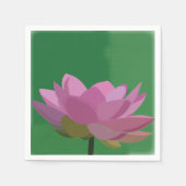 Lotus Water Lily Pink Flower Floral Servet (Voorkant)