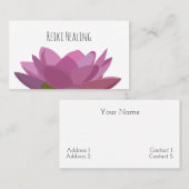 Lotus Water Lily Pink Flower Reiki Healer Visitekaartje (Voorkant / Achterkant)