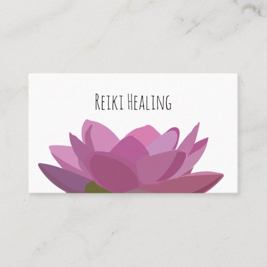 Lotus Water Lily Pink Flower Reiki Healer Visitekaartje (Voorkant)