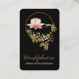 *~* Lotus Water Lily Yoga Mindfulness Glitter Visitekaartje