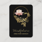 *~* Lotus Water Lily Yoga Mindfulness Glitter Visitekaartje (Voorkant)