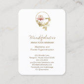 *~* Lotus Water Lily Yoga Mindfulness Glitter Visitekaartje (Achterkant)