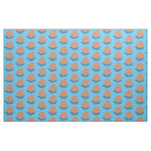 Lotus Waterlily Oranje Blue Pattern Stof (Fat Quarter)