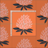 Lotus Waterlily Pink Blue oranje Pattern Stof (Delen)