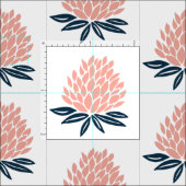 Lotus Waterlily Pink Blue Pattern Stof (Delen)