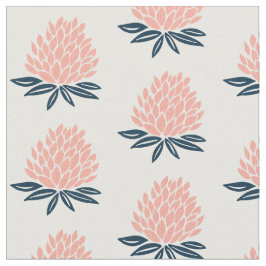 Lotus Waterlily Pink Blue Pattern Stof