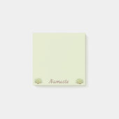 Lotus Waterlily Yellow Floral Namaste Bord Groen Post-it® Notes (Voorkant)