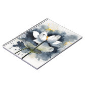 Lotus - Waterverf bloemen Notitieboek (Linkerzijde)