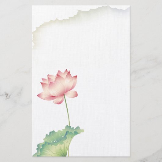 Lotus Waterverf Briefpapier (Voorkant)