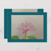 Lotus! Waterverf/kaart Briefkaart (Voorkant / Achterkant)