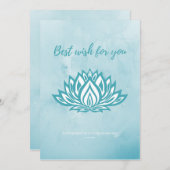 Lotus Waterverf schilderen Speciaal gepersonalisee Feestdagenkaart (Voorkant / Achterkant)