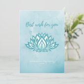 Lotus Waterverf schilderen Speciaal gepersonalisee Feestdagenkaart (Staand voorkant)