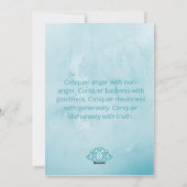 Lotus Waterverf schilderen Speciaal gepersonalisee Feestdagenkaart (Achterkant)