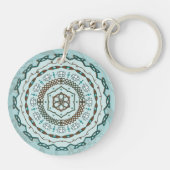 Lotus Weave Acryl Sleutelhanger (Achterkant)