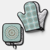 Lotus Weave Ovenwant & Pannenlap Set (Voorkant / Achterkant)
