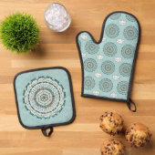 Lotus Weave Ovenwant & Pannenlap Set (Top down)