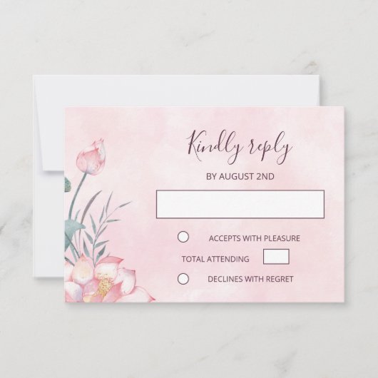 Lotus Wedding RSVP (Voorkant)