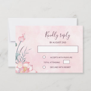 Lotus Wedding RSVP Kaartje