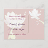 Lotus Wedding Save the Date Briefkaarten (Achterkant)