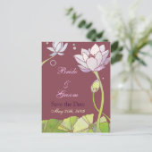 Lotus Wedding Save the Date Briefkaarten (Staand voorkant)