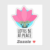 Lotus Wees In Vrede Grappige Plant Woordgrap Sticker (Vel)