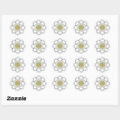 Lotus White2 Ronde Sticker (Vel)