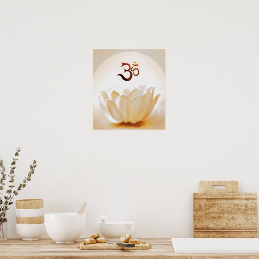 Lotus with Om Poster (Keuken)