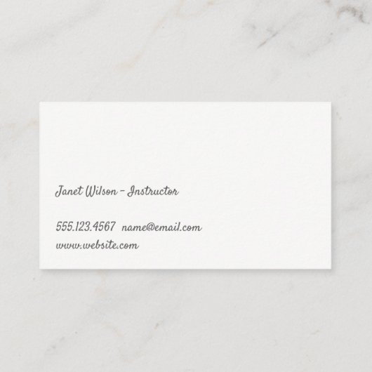 Lotus Woman Head Logo Visitekaartje (Achterkant)