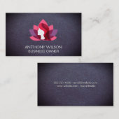 Lotus Woman | Leder Visitekaartje (Voorkant / Achterkant)