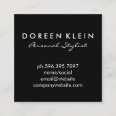 Lotus Woman | Trendy Floral Pattern Vierkante Visitekaartje (Achterkant)