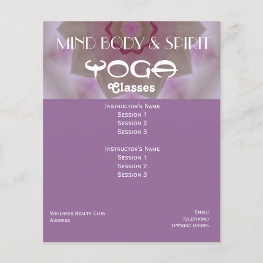 Lotus Yoga A5 flyer (Voorkant)